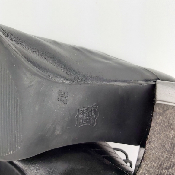 𝅺Caprice vintage leather ankle laced black heeled shoes made in Brazil size 37 - Picture 9 of 11